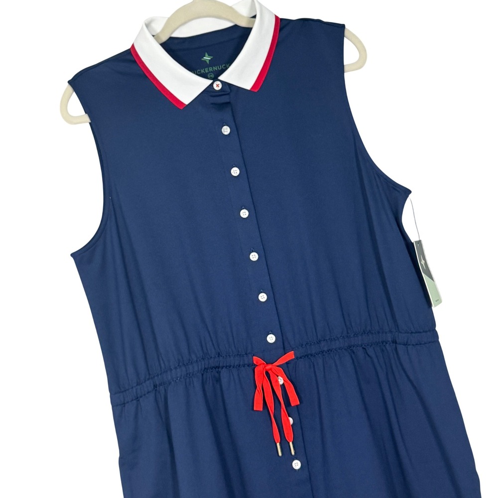 Tuckernuck Sport Alcott Performance Golf Dress Women XXL Navy Sleeveless NEW